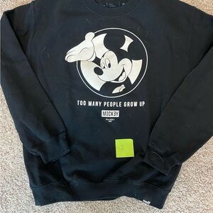 Disney Black Crewneck Sweater with Mickey Design